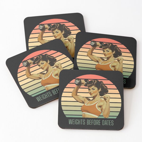 Item preview, Weights Before Dates - Retro Fitness Woman designed and sold by Vicky021.
