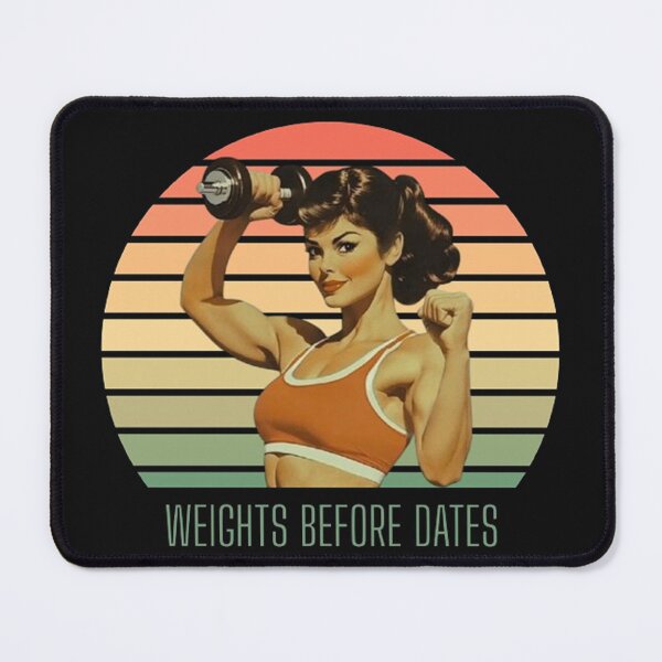 Item preview, Weights Before Dates - Retro Fitness Woman designed and sold by Vicky021.