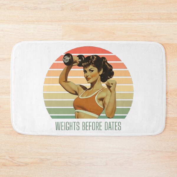 Item preview, Weights Before Dates - Retro Fitness Woman designed and sold by Vicky021.