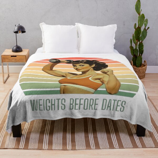 Item preview, Weights Before Dates - Retro Fitness Woman designed and sold by Vicky021.