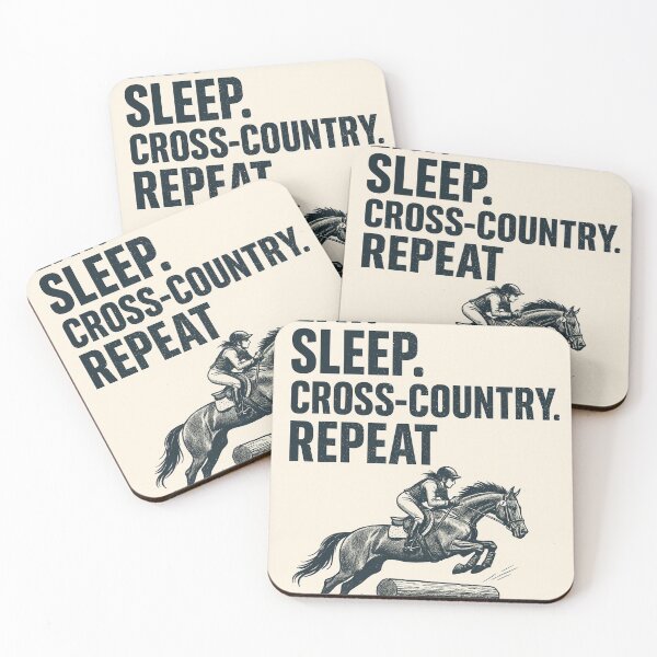 Item preview, Eat Sleep Cross Country Repeat - Equestrian Jumping Poster designed and sold by Taylor’sGrabBag.