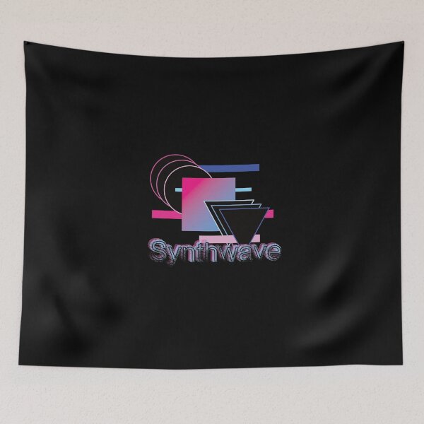 Item preview, Abstract Synthwave with Text designed and sold by Synth-Forest.