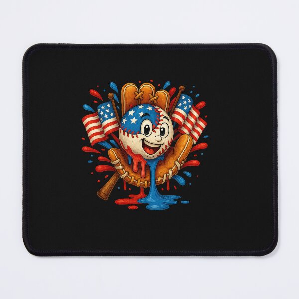 Item preview, Baseball Drip Ice Cream Sprinkles 4th of July Baseball Glove  designed and sold by TalalosART.