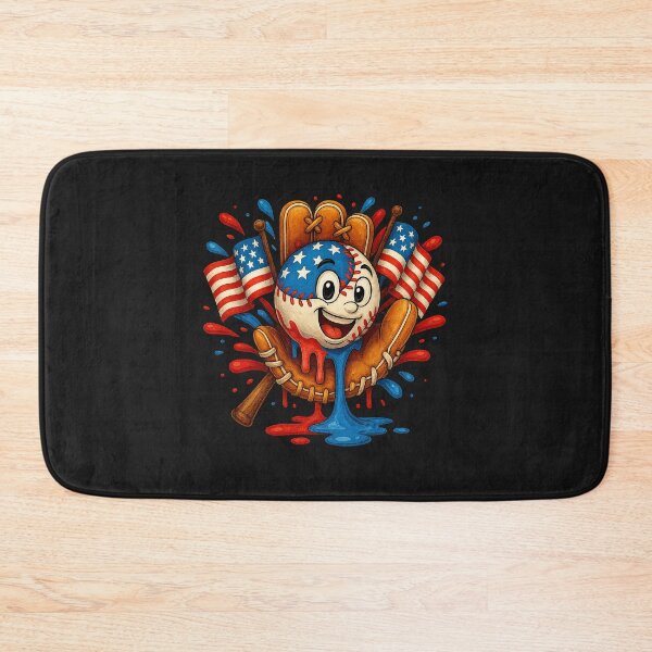 Item preview, Baseball Drip Ice Cream Sprinkles 4th of July Baseball Glove  designed and sold by TalalosART.