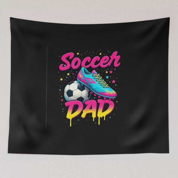 Item preview, Soccer Dad Neon Drip Respect The Game Cleat Ball Father s Day  designed and sold by TalalosART.