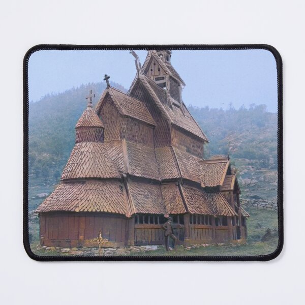 Item preview, Norwegian Stave Church in 1888 designed and sold by 19th Century in Color.