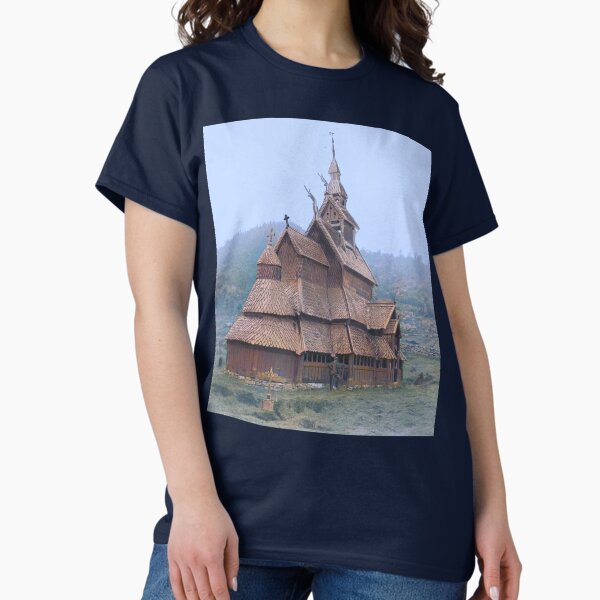 Item preview, Norwegian Stave Church in 1888 designed and sold by 19th Century in Color.
