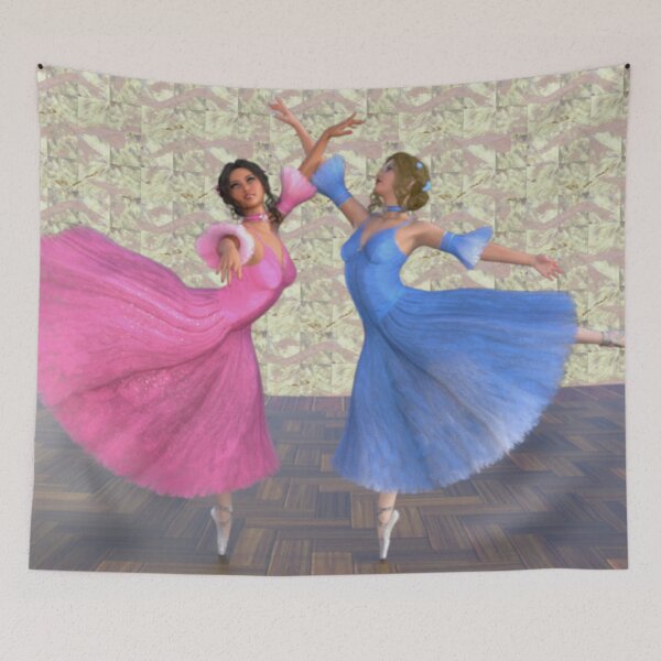 Item preview, Pink and Blue 3D Ballet Dancers designed and sold by KDStout.