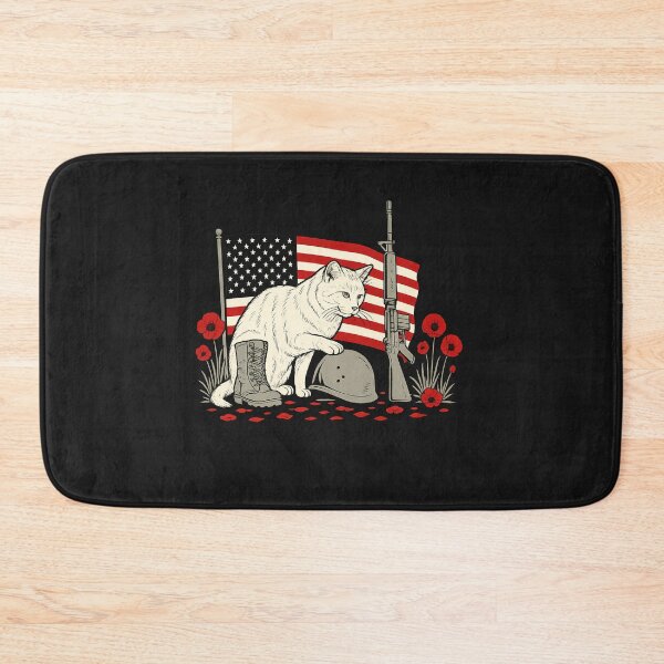 Item preview, Vintage Cat American USA Flag Memorial Day 4th of July designed and sold by TalalosART.