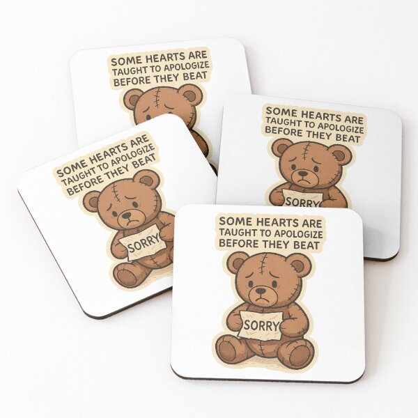 Item preview, Sad Teddy Bear Holding "Sorry" Sign designed and sold by ac3iongDcreator.