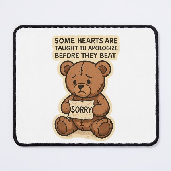 Item preview, Sad Teddy Bear Holding "Sorry" Sign designed and sold by ac3iongDcreator.
