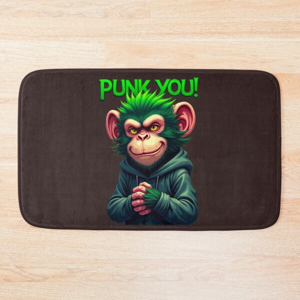 Aperçu de l'œuvre Punk Monkey avec attitude créée et vendue par Thaivi Design.
