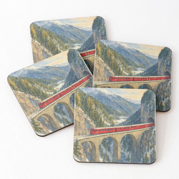 Item preview, Bernina Express Train Crossing Alpine Bridge designed and sold by Era-of-Traveler.
