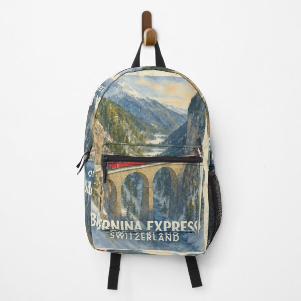 Item preview, Bernina Express Train Crossing Alpine Bridge designed and sold by Era-of-Traveler.