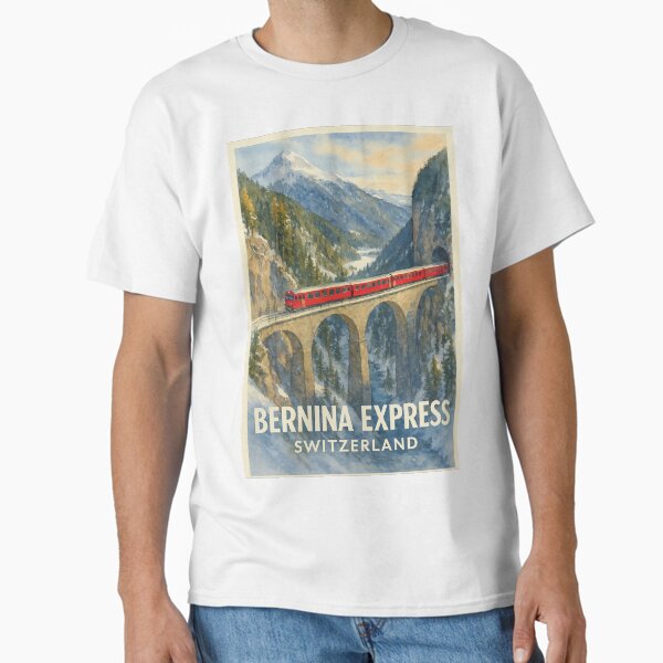 Item preview, El tren Bernina Express cruza el Puente Alpino designed and sold by Era-of-Traveler.