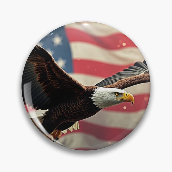 Item preview, Freedom in Flight: Bald Eagle with USA Flag & Fireworks for Independence Day designed and sold by WelSol.