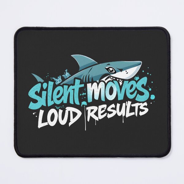 Item preview, Silent Moves Loud Results Shark Design designed and sold by FoxyJags.