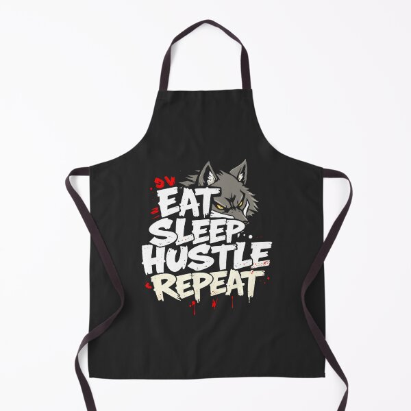Item preview, Eat sleep hustle repeat Wolf design designed and sold by FoxyJags.