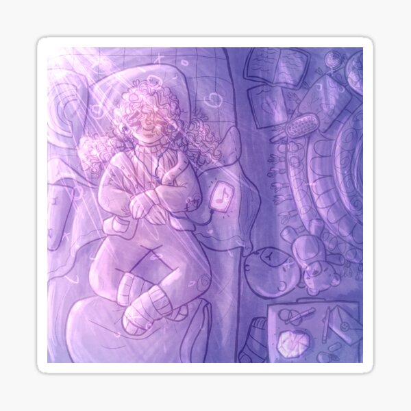 Item preview, Lofi girl chilling with some tunes designed and sold by Ellora Elkalyn.
