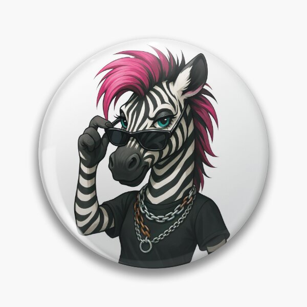 Item preview, Cute Rockstar Zebra with attitude wearing sunglasses designed and sold by Visions of the Magpie.