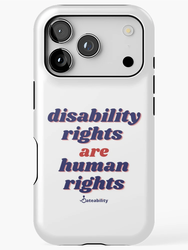Thumbnail 1 of 4, iPhone Case, Disability Rights Are Human Rights! designed and sold by Dateability.