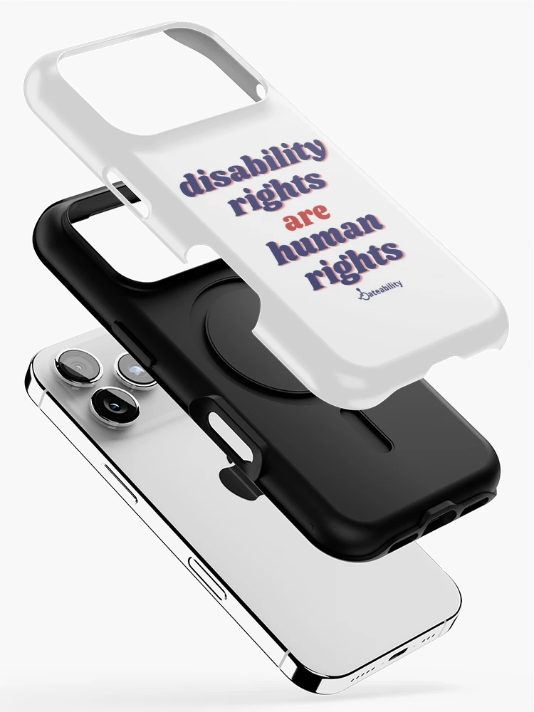 Thumbnail 2 of 4, iPhone Case, Disability Rights Are Human Rights! designed and sold by Dateability.