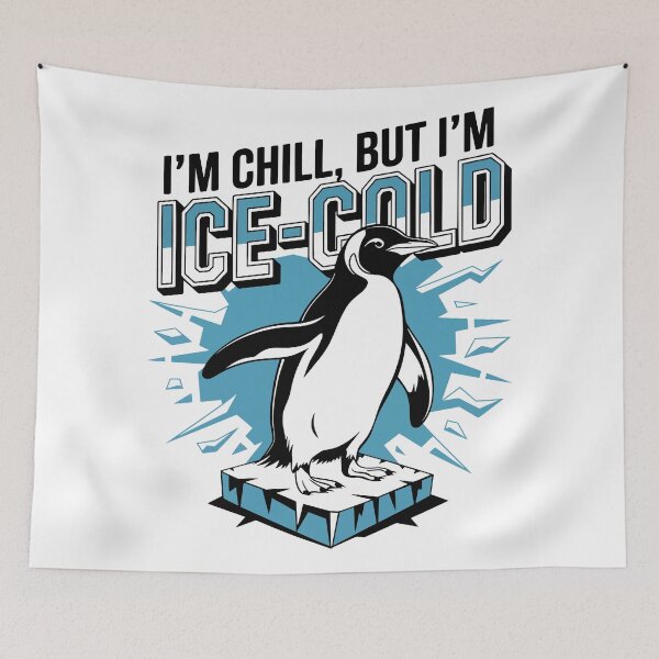 Item preview, Ice Cold Penguin Cool Vibes designed and sold by WildlifeInc.