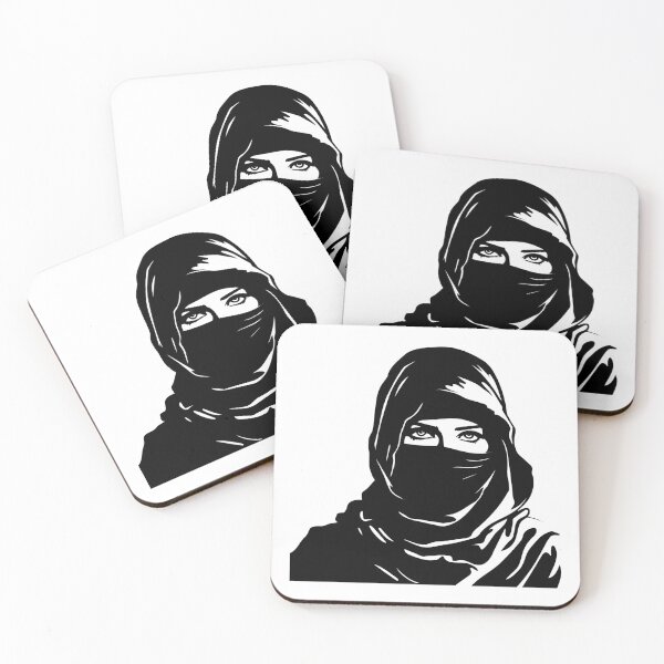 Item preview, Muslim Woman Hijab Veil Burqa Female Cover Niqab Chador designed and sold by inkoutninja.