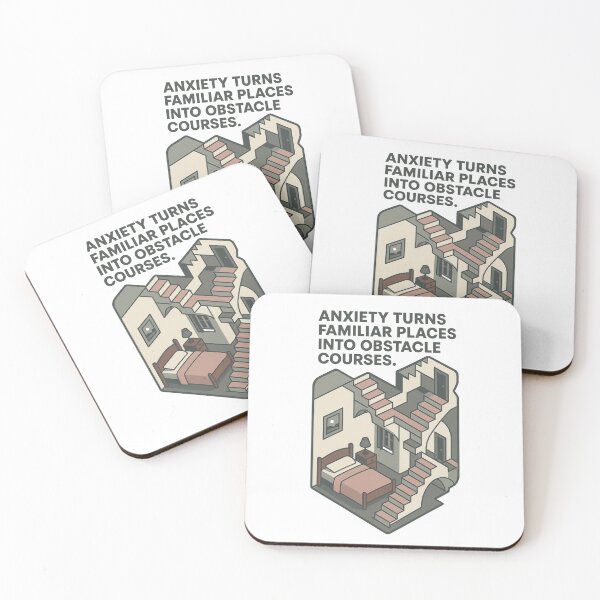 Item preview, Anxiety Turns Familiar Places Into Obstacle Courses — Muted Maze Room Print designed and sold by ac3iongDcreator.