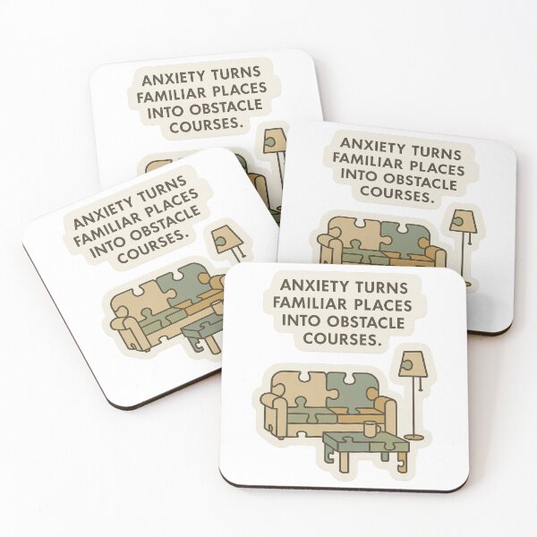 Item preview, Anxiety Turns Familiar Places Into Obstacle Courses — Puzzle Living Room Sticker designed and sold by ac3iongDcreator.