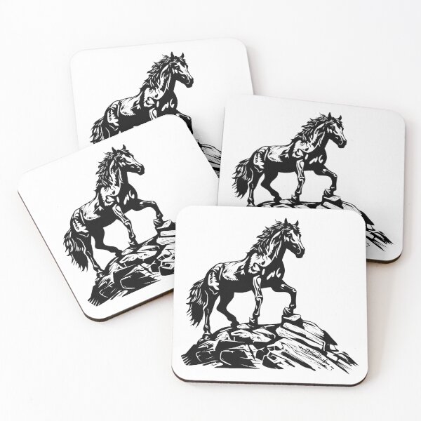 Item preview, Mustang Wild Horse Stallion Mare Western Rocky Mountain designed and sold by inkoutninja.
