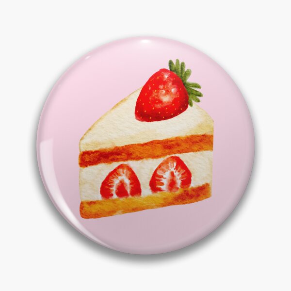 Item preview, Watercolor Strawberry Cake Slice designed and sold by FloraFieldsCreations.
