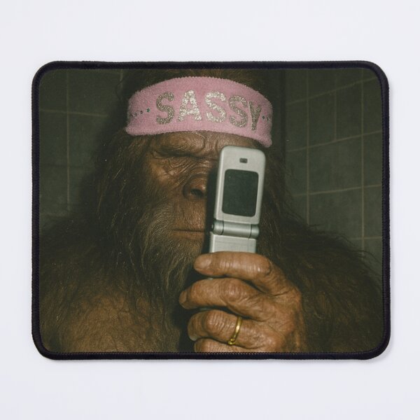 Item preview, Sassy Sasquatch Flip Phone Retro Aesthetic – Funny Bigfoot Meme Art designed and sold by TheoVerse.