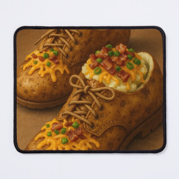 Item preview, Loaded Baked Potato Shoes – Absurd Comfort Food Meme Art designed and sold by TheoVerse.