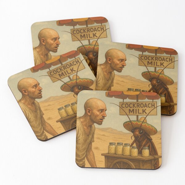 Item preview, Cockroach Milk Vendor – Absurd Dystopian Humor Art designed and sold by TheoVerse.