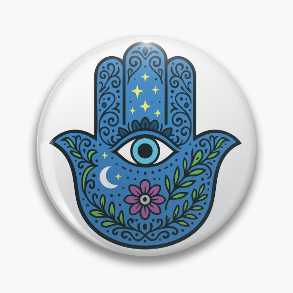 Item preview, Blue Floral Hamsa designed and sold by AbstractArielle.