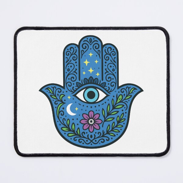 Item preview, Blue Floral Hamsa designed and sold by AbstractArielle.
