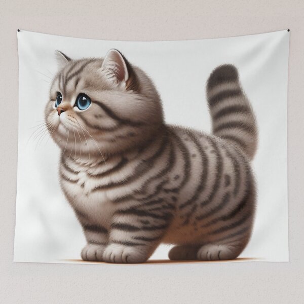 Item preview, Flat-Faced Tabby Cat Side View Portrait 2 designed and sold by FusionGaze.