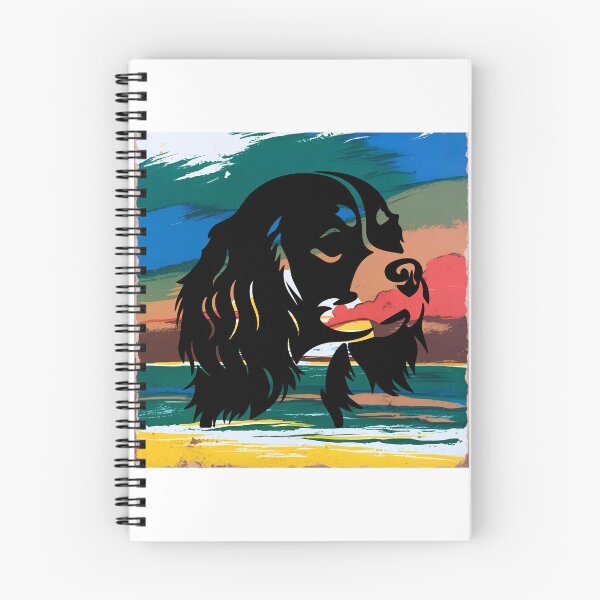 Item preview, Cavalier King Charles Spaniel Retro Sunset Silhouette – Vintage Dog Lover Art designed and sold by Fredster1966.