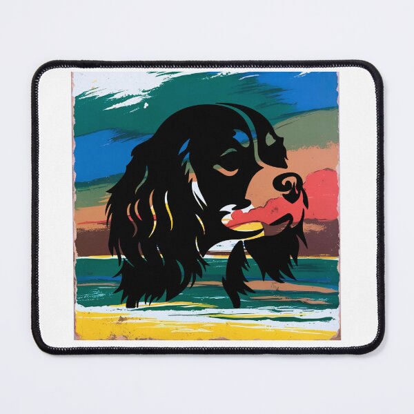 Item preview, Cavalier King Charles Spaniel Retro Sunset Silhouette – Vintage Dog Lover Art designed and sold by Fredster1966.