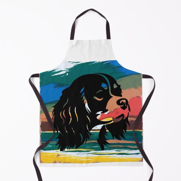 Item preview, Cavalier King Charles Spaniel Retro Sunset Silhouette – Vintage Dog Lover Art designed and sold by Fredster1966.