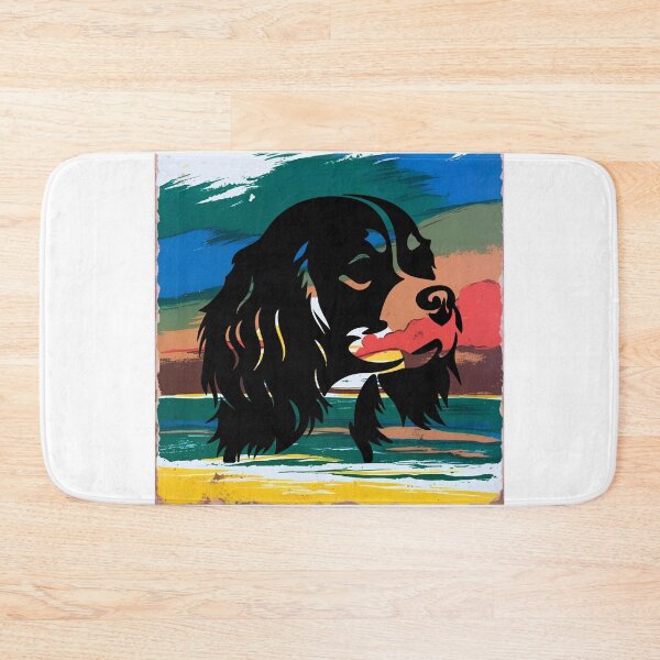 Item preview, Cavalier King Charles Spaniel Retro Sunset Silhouette – Vintage Dog Lover Art designed and sold by Fredster1966.