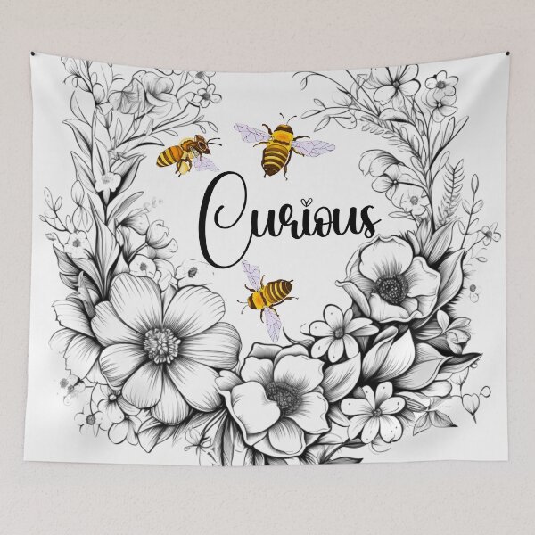 Item preview, Bee Curious Floral Wreath 1 designed and sold by AnTartstudios.