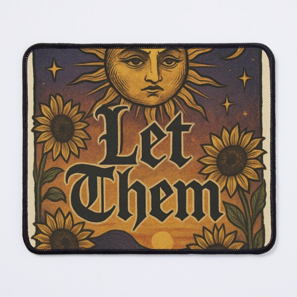 Item preview, Let Them (Tarot celestial sun and sunflowers) designed and sold by DPS Phase Stickers.