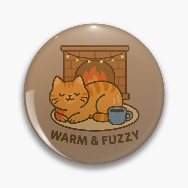 Item preview, Warm and Fuzzy Fireplace Kitty designed and sold by cloudsnacks.
