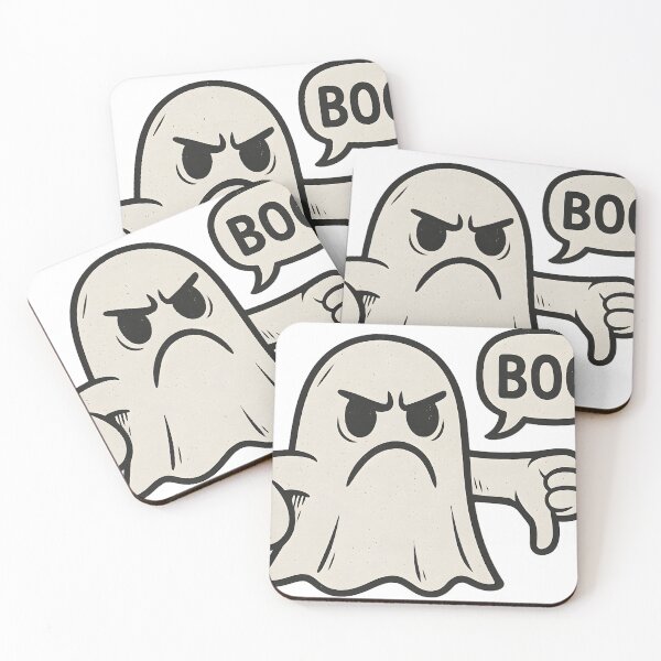 Item preview, Angry Ghost Boo - Funny Halloween Cartoon Ghost T-Shirt Design designed and sold by Blinkwater Designs.