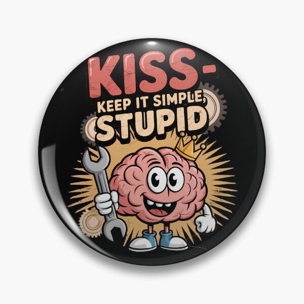 Item preview, KISS - Keep It Simple Stupid designed and sold by Funny Vintage Stickers And T-Shirts.