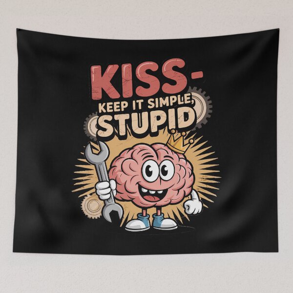 Item preview, KISS - Keep It Simple Stupid designed and sold by Funny Vintage Stickers And T-Shirts.