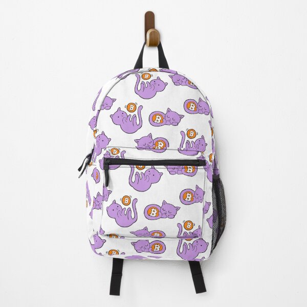 Item preview, Crypto Kitties & Bitcoin – Cute Purple Cat Seamless Pattern designed and sold by KatelynMitalski.