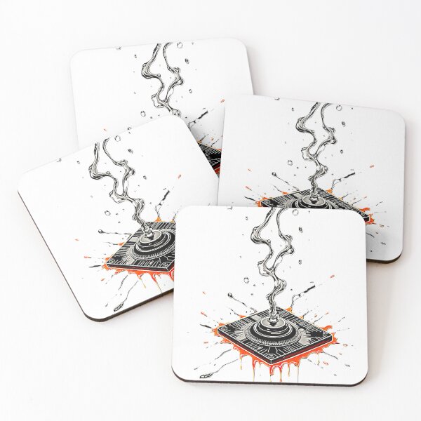 Item preview, Cyberpunk Liquid Tech – Melting Motherboard Futuristic Art designed and sold by Dark-Circuit-Haven.